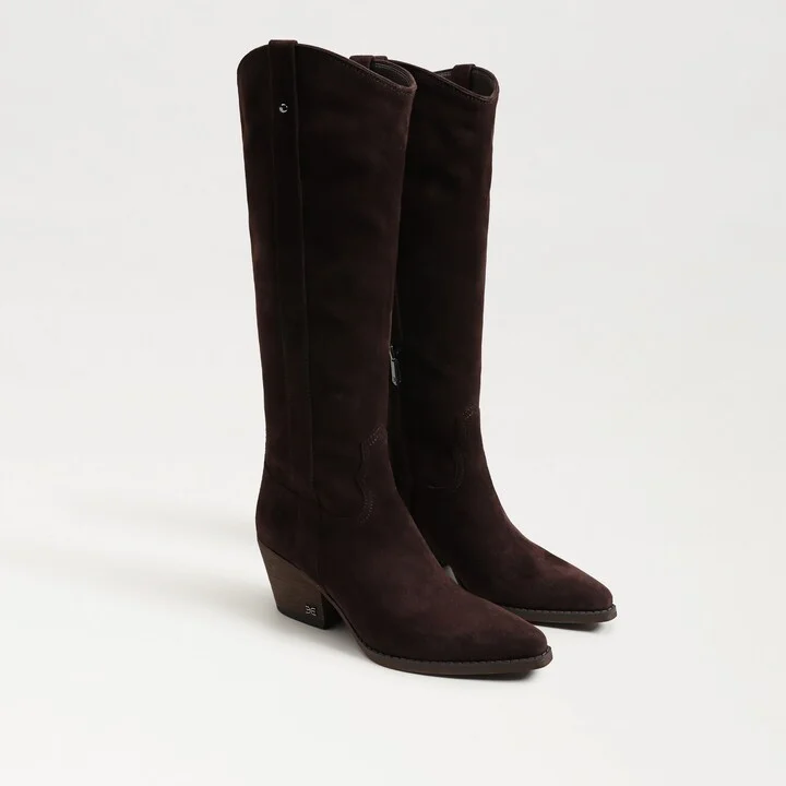 Sam Edelman Wyatt Riding boot Café Noir Suede