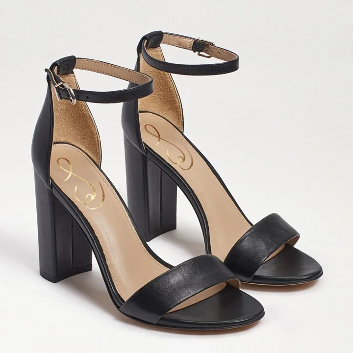 Sam Edelman Yaro Block Heel Sandal Black Leather