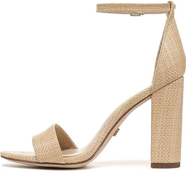 Sam Edelman Yaro Women's 1-2 inch heel Shoes Bleached Beechwood : 9 M, Textile/Leather - Image 6