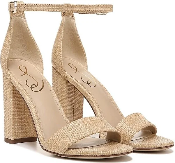 Sam Edelman Yaro Women's 1-2 inch heel Shoes Bleached Beechwood : 9 M, Textile/Leather
