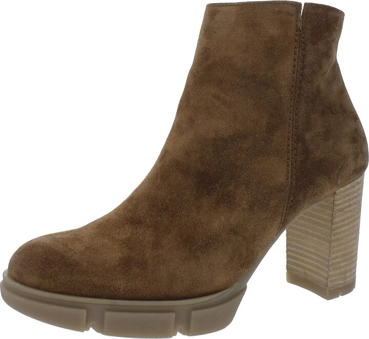Samantha Womens Suede Ankle Booties
