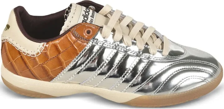 Samba metallic crocodile-effect sneakers