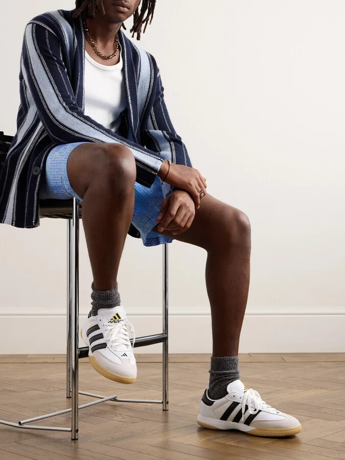 Samba MN Suede-Trimmed Leather Sneakers - Image 2