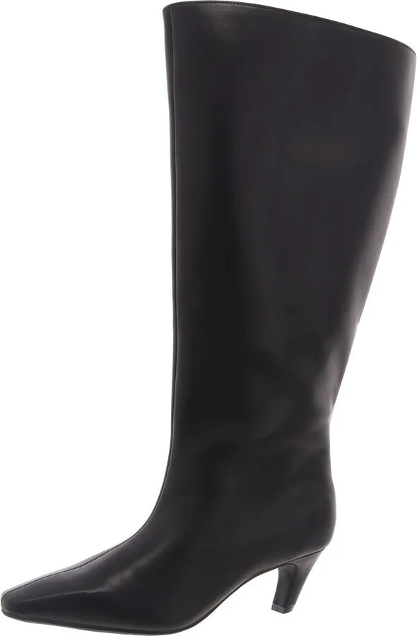 SAMEYAXWC Womens Extra Wide Calf Manmade Knee-High Boots