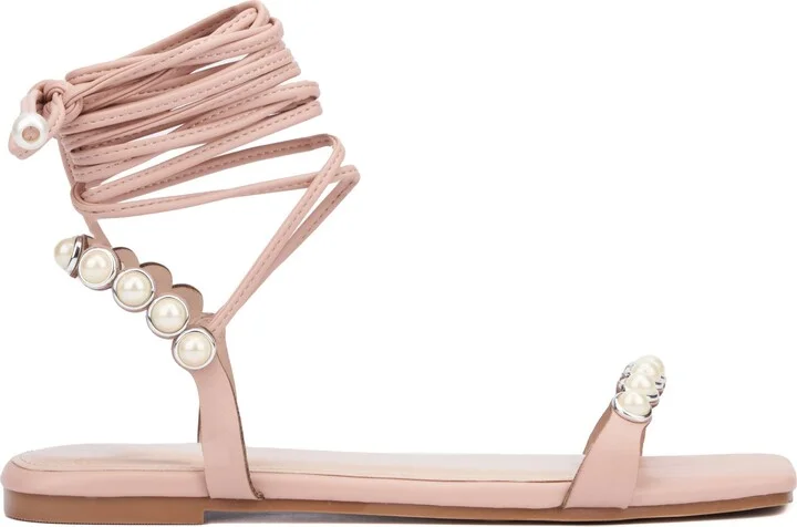 Sammie Imitation Pearl Sandal - Wide Width - Image 4