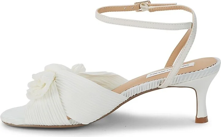 Sammy Pleated Kitten Heel Sandals - Image 4