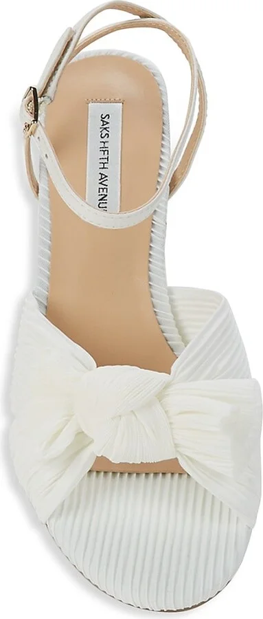 Sammy Pleated Kitten Heel Sandals - Image 6