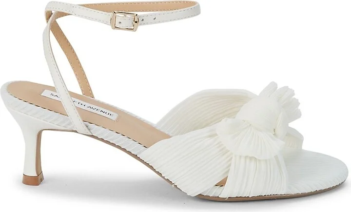 Sammy Pleated Kitten Heel Sandals