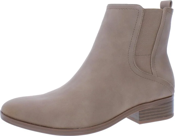 Sampson Womens Faux Leather Comfort Ankle Boots