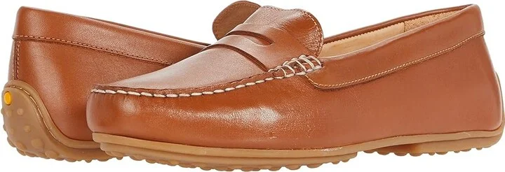 Samuel Hubbard Free Spirit For Her Women's Shoes Luggage Tan Full Grain/White Topstitch/Gum Sole : 5.5 B - Medium, Leather