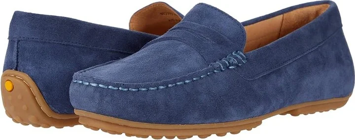 Samuel Hubbard Free Spirit For Her Women's Shoes Stonewashed Blue Suede/Gum Sole : 7 B - Medium
