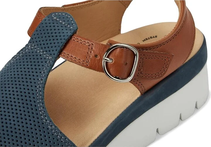 Samuel Hubbard Portola T-Strap Women's Sandals Blue Nubuck : 6.5 B - Medium - Image 7