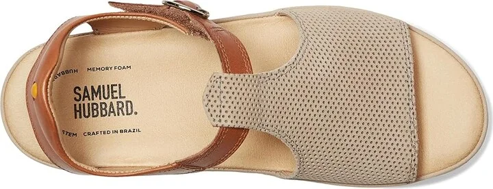 Samuel Hubbard Portola T-Strap Women's Sandals Taupe Nubuck : 7 B - Medium - Image 2