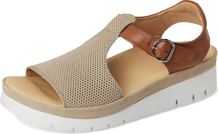 Samuel Hubbard Portola T-Strap Women's Sandals Taupe Nubuck : 7 B - Medium - Image 5