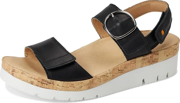 Samuel Hubbard Portola Two-Strap Women's Sandals Black Leather : 9.5 C - Wide - Image 5