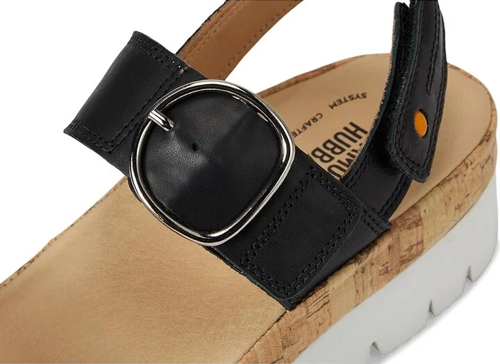 Samuel Hubbard Portola Two-Strap Women's Sandals Black Leather : 9.5 C - Wide - Image 7