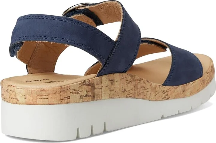 Samuel Hubbard Portola Two-Strap Women's Sandals Blue Nubuck : 8.5 C - Wide, Leather - Image 4