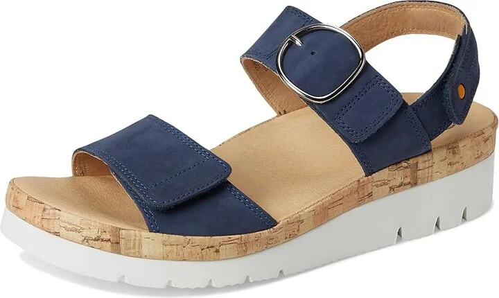 Samuel Hubbard Portola Two-Strap Women's Sandals Blue Nubuck : 8.5 C - Wide, Leather - Image 5