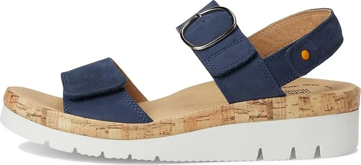 Samuel Hubbard Portola Two-Strap Women's Sandals Blue Nubuck : 8.5 C - Wide, Leather - Image 6