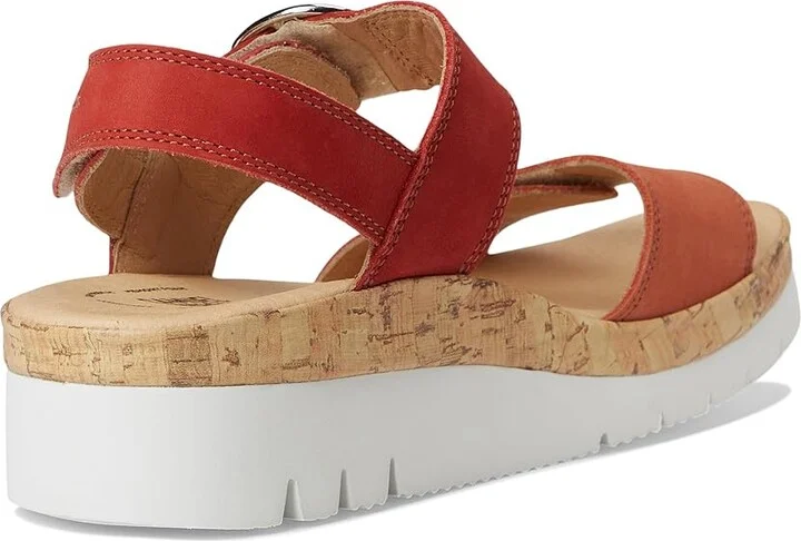 Samuel Hubbard Portola Two-Strap Women's Sandals Coral Nubuck : 5.5 B - Medium, Leather - Image 4