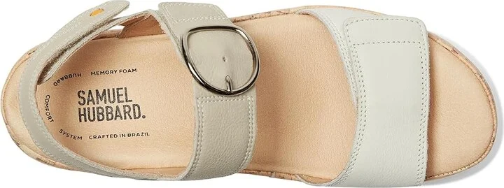 Samuel Hubbard Portola Two-Strap Women's Sandals White Leather : 9.5 C - Wide - Image 2