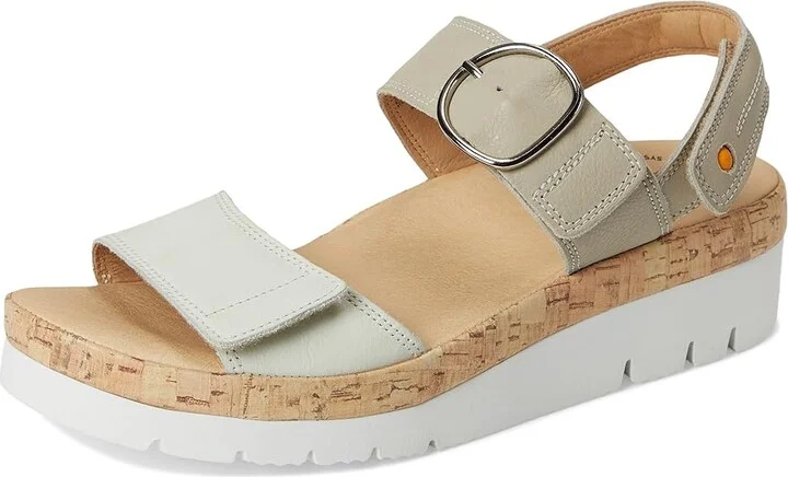 Samuel Hubbard Portola Two-Strap Women's Sandals White Leather : 9.5 C - Wide - Image 5