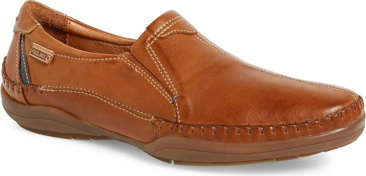 Brandy/ Navy Blue Leather