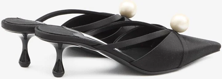 Sana 50 Satin Mules with Pearl - Image 2