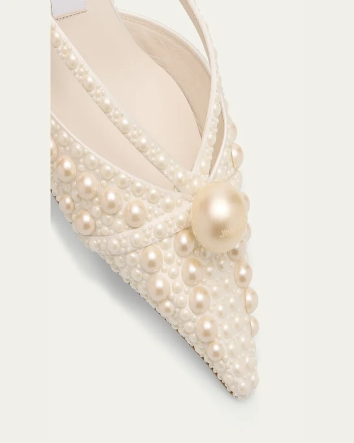 Sana 51 Pearly Leather Mules - Image 2