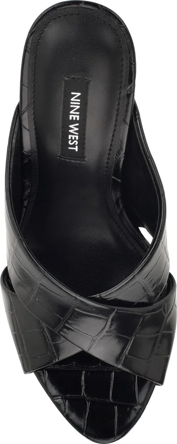 Sancie Croc Embossed Stiletto Sandal - Image 3