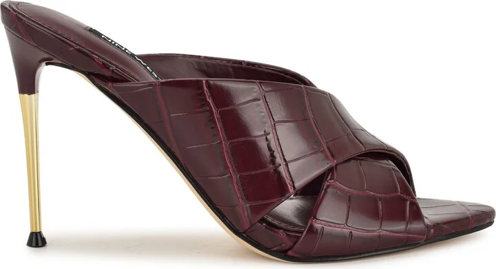 Sancie Croc Embossed Stiletto Sandal - Image 8