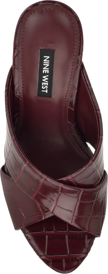 Sancie Croc Embossed Stiletto Sandal - Image 9
