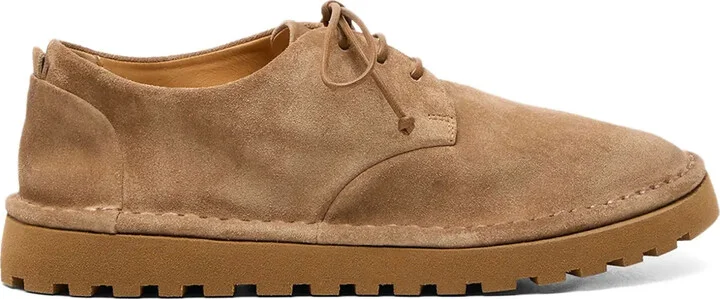 Sancrispa Alta Pomice lace-up suede derby shoes