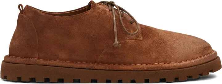 Sancrispa Alta Pomice lace-up suede derby shoes