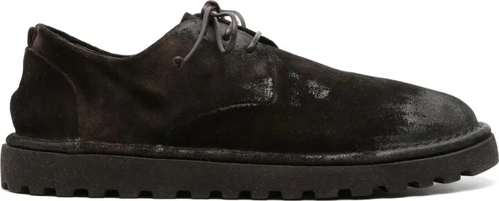 Sancrispa coated-leather derby shoes