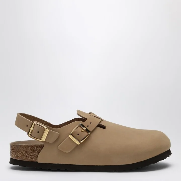 Sand coloured suede Tokyo slipper