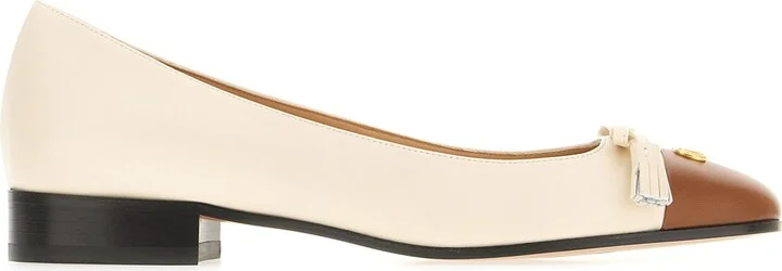 Sand Leather Ballerinas