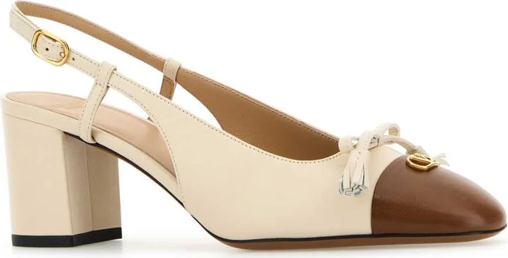 Sand Leather Vlogo Signature Pumps - Image 2