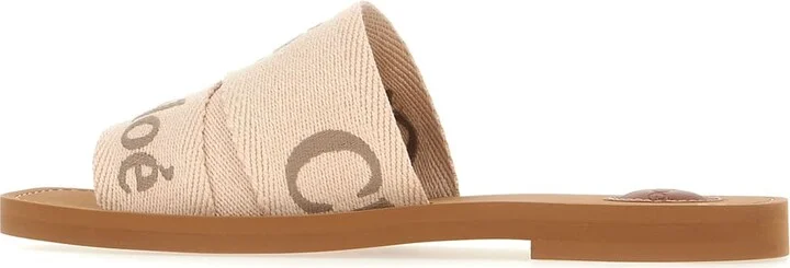 Sand Linen Blend Woody Slippers - Image 3