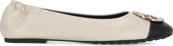 Sand nappa leather Claire ballerinas