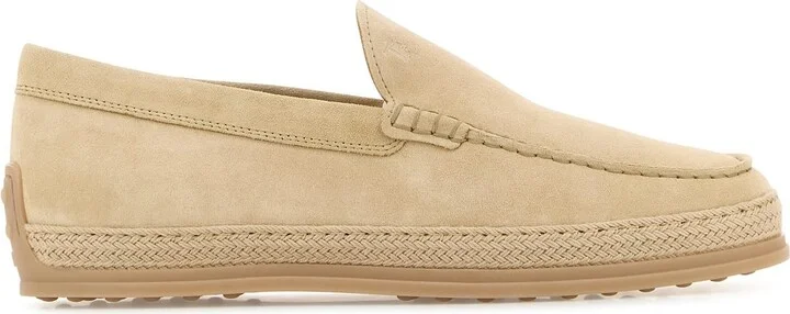 Sand suede loafers
