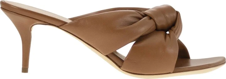 Sandal Mules On Heel And Knot