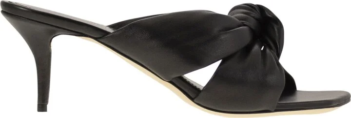 Sandal Mules On Heel And Knot