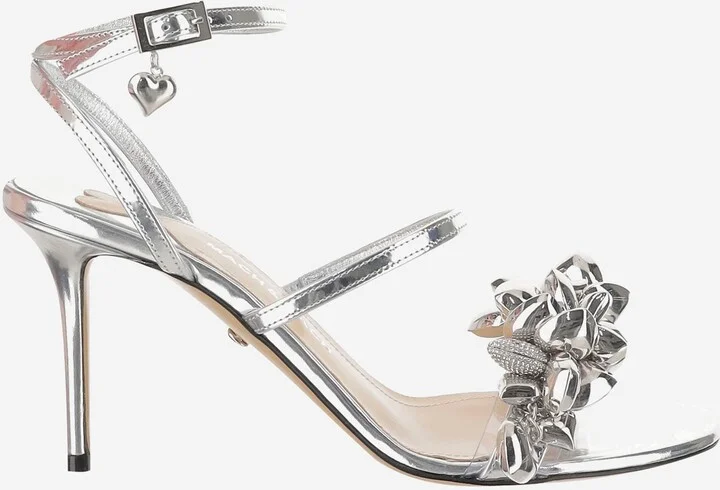 Sandal With Heel And Metallic Decoration