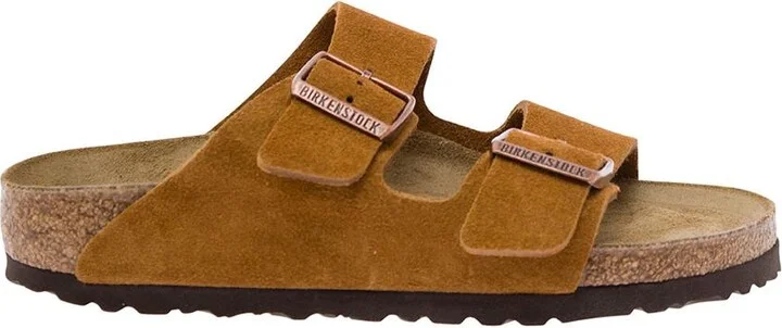 Sandali Slip-On 'Arizona' Con Logo Inciso In Suede E Sugero Marrone Donna