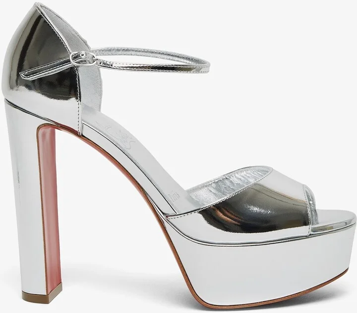 Sandaloo 130 silver platform sandals