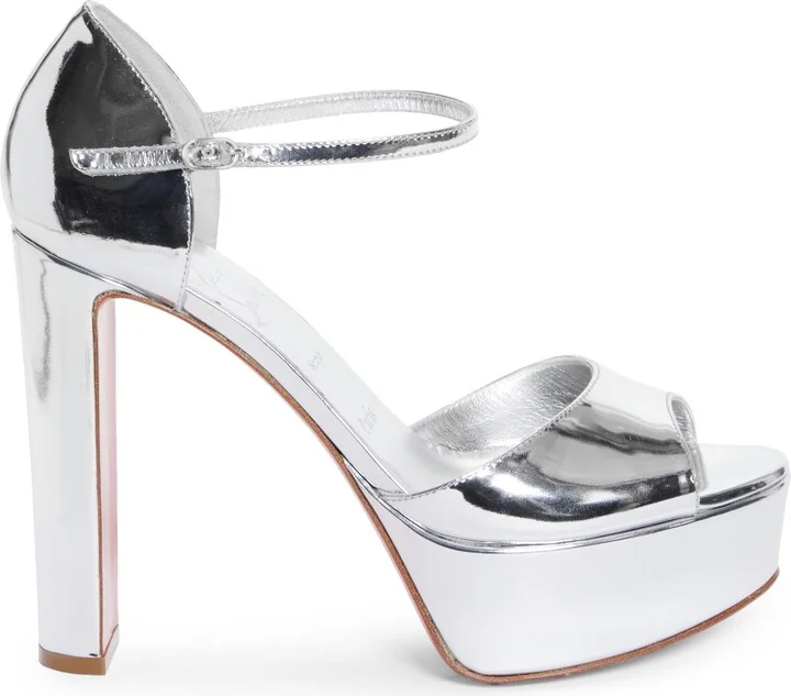 Sandaloo Metallic Peep-Toe Sandal - Image 3