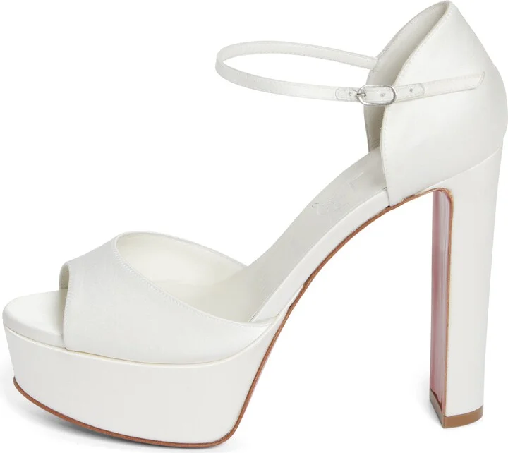 Sandaloo Silk Satin Platform Sandal - Image 9