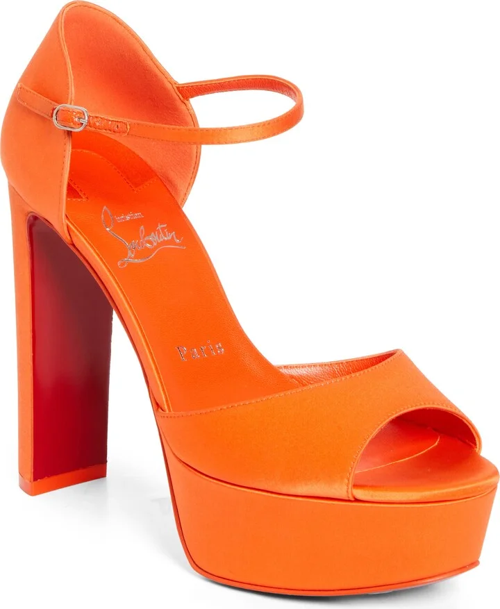 Sandaloo Silk Satin Platform Sandal