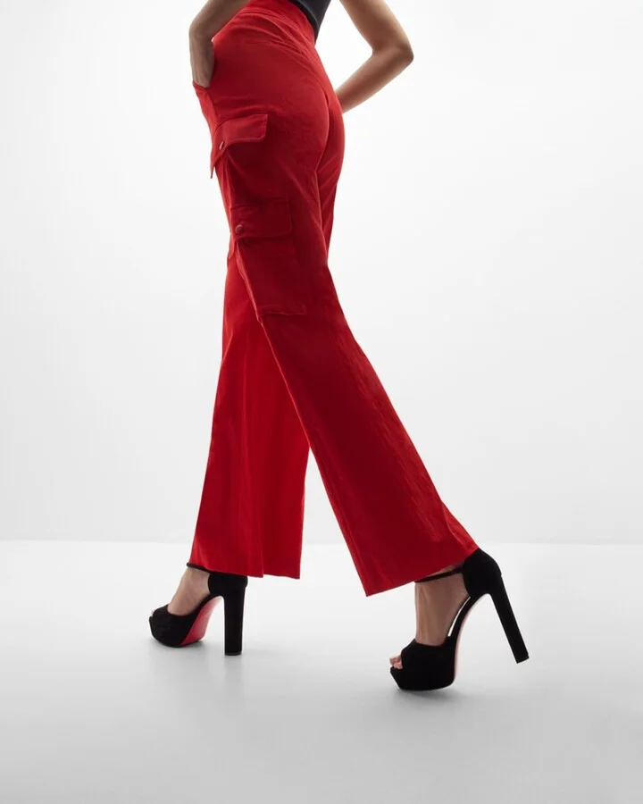 Sandaloo Suede Red Sole Platform Sandals - Image 4